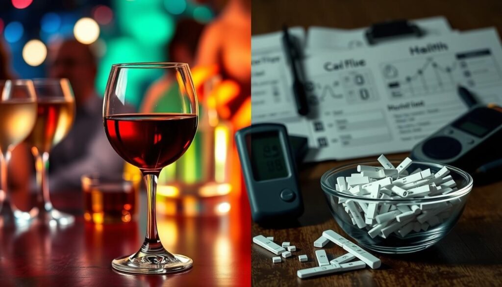 type 2 diabetes and alcohol consumption effects